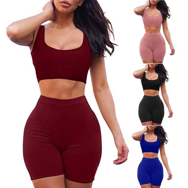 women seamless casual yoga set fitness clothing women solid sleeveless short blouse+short pants sports set yoga suit, White;red 
women seamless casual yoga set fitness clothing women solid sleeveless short blouse+short pants sports set yoga suit, White;red