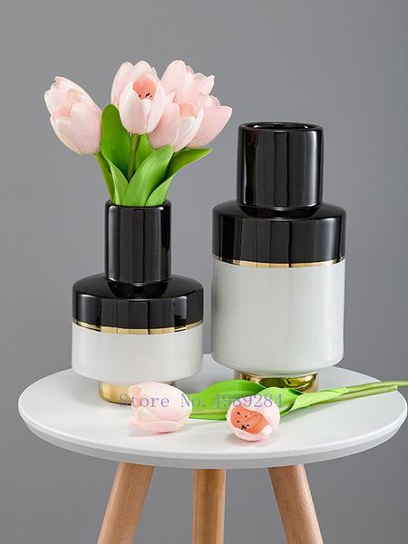 nordic modern black and white ceramics vase home flower arrangement accessories deskdecorative ornaments gold vase
nordic modern black and white ceramics vase home flower arrangement accessories deskdecorative ornaments gold vase