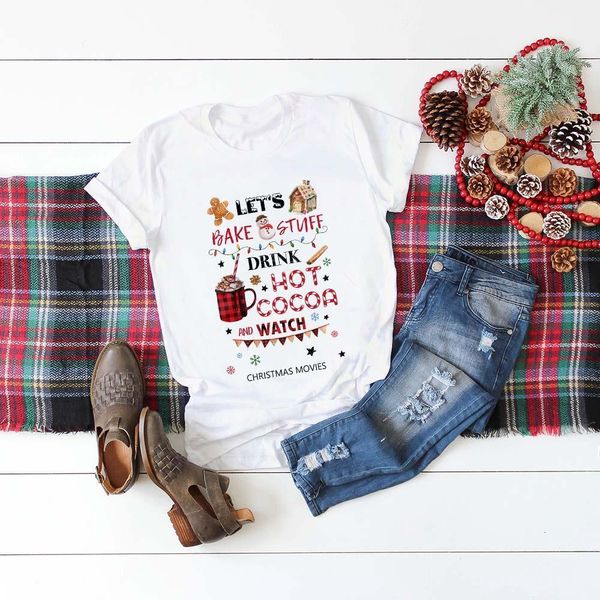 let bake stuff drink cocoa and watch christmas movie t shirt women fashion graphic cute tee aesthetic kawaii shirt, White
let bake stuff drink cocoa and watch christmas movie t shirt women fashion graphic cute tee aesthetic kawaii shirt, White