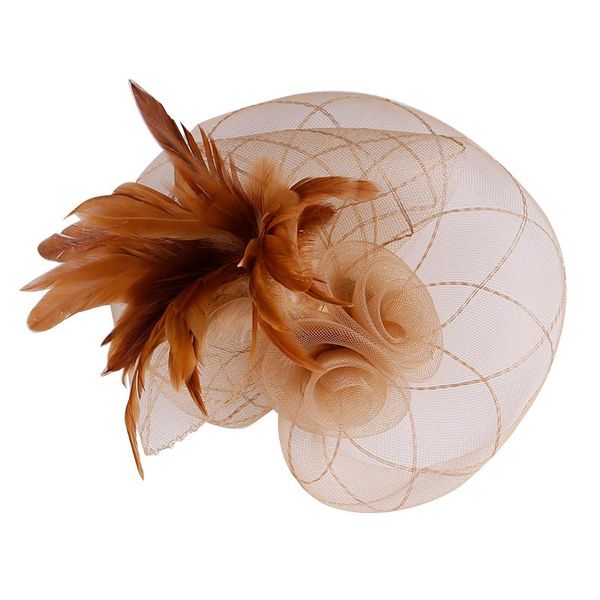 6 colors fascinator with feathers and veiling ladies day wedding bridal party wedding brides hair accessories bride headdress, Golden;silver
6 colors fascinator with feathers and veiling ladies day wedding bridal party wedding brides hair accessories bride headdress, Golden;silver
