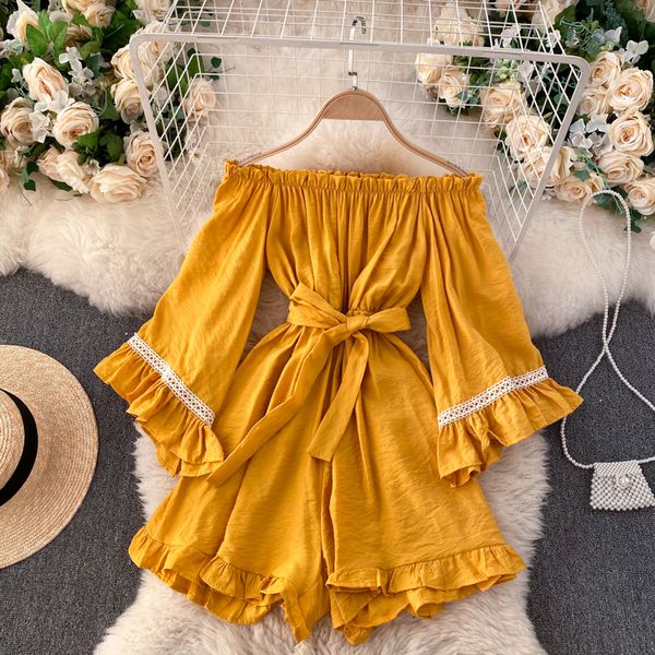 2021 new singiny design off the shoulder coveralls women slash neck enlargement lace to overalls elegant fall suit short bd8y, Black;white
2021 new singiny design off the shoulder coveralls women slash neck enlargement lace to overalls elegant fall suit short bd8y, Black;white