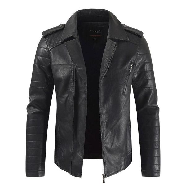 mogu men's autumn new pu leather jacket solid, motorcycle leather jacket, zipper fashion jacket and slim collar, Black
mogu men's autumn new pu leather jacket solid, motorcycle leather jacket, zipper fashion jacket and slim collar, Black