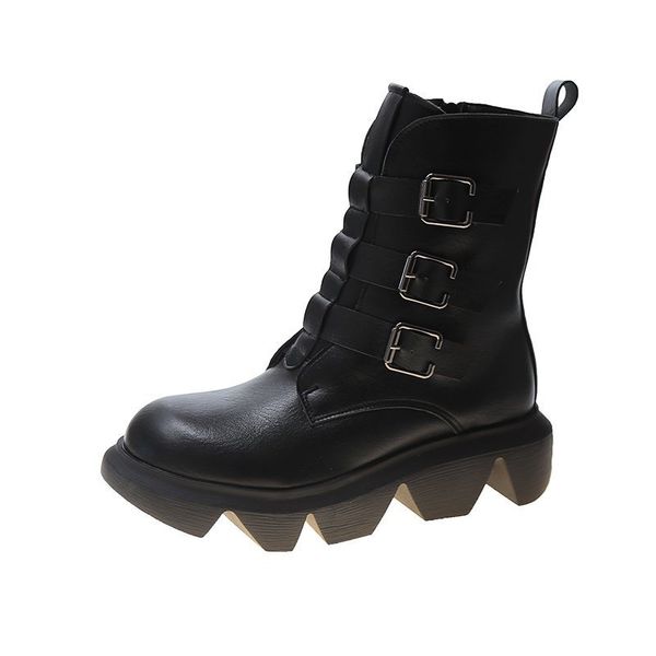 2021 the new vintage double leather buckle from ankle comfortable boots mid platform women toe round shoes ap8d, Black
2021 the new vintage double leather buckle from ankle comfortable boots mid platform women toe round shoes ap8d, Black