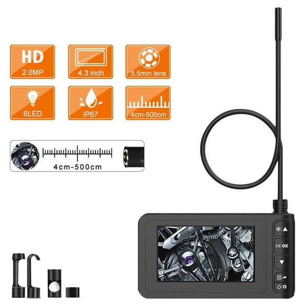 5.5mm industrial endoscope 1080p hd 4.3inch screen ip67 waterproof inspection camera with 6 led lights 1700mah battery borescope
5.5mm industrial endoscope 1080p hd 4.3inch screen ip67 waterproof inspection camera with 6 led lights 1700mah battery borescope
