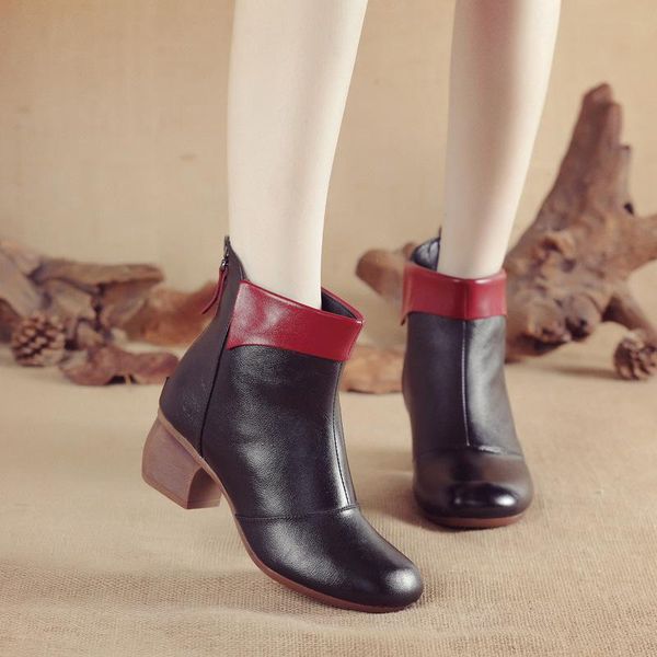 2020 осень зима женщин boots низкая толстые heeled ботильоны vintage lady пинетки платье зимняя обувь женщина из натуральной кожи, Black
2020 осень зима женщин boots низкая толстые heeled ботильоны vintage lady пинетки платье зимняя обувь женщина из натуральной кожи, Black
