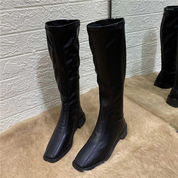 boots deat 2021 autumn fashion casual solid color square head thick heel genuine leather single shoes women long sf2891, Black
boots deat 2021 autumn fashion casual solid color square head thick heel genuine leather single shoes women long sf2891, Black