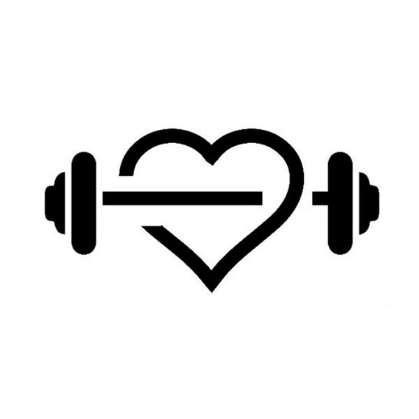 16.3*8cm unique gym heart shape fitness dumbbell sport car sticker silhouette vinyl c16-0901
16.3*8cm unique gym heart shape fitness dumbbell sport car sticker silhouette vinyl c16-0901
