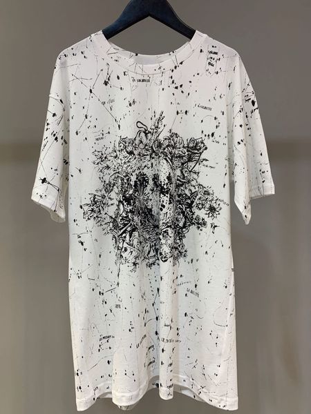 2021 spring and summer new style graffiti constellation print t white short sleeve t casual versatile
2021 spring and summer new style graffiti constellation print t white short sleeve t casual versatile