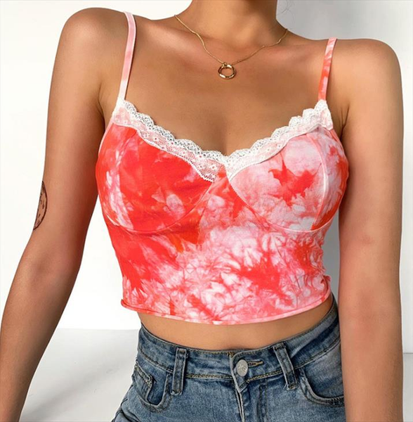tie dye camis women party club streetwear spagehtti strap elastic slim crop summer fancy ladies sling camisoles, White
tie dye camis women party club streetwear spagehtti strap elastic slim crop summer fancy ladies sling camisoles, White