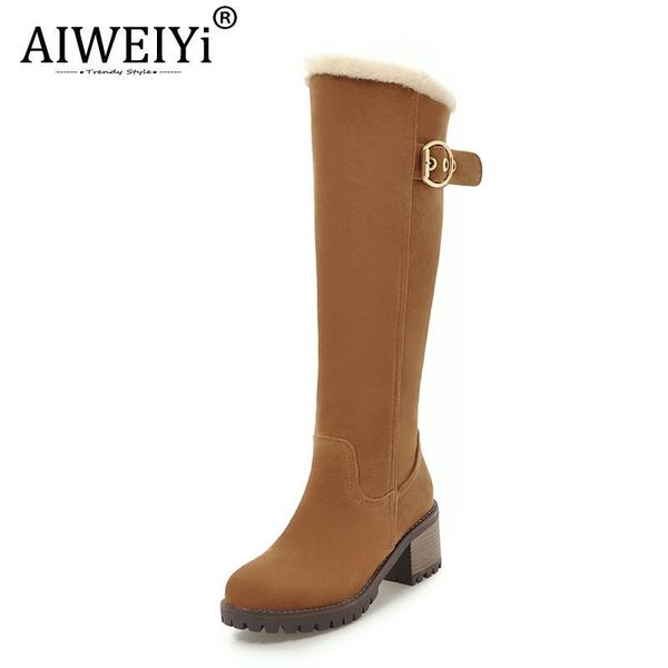 boots aiweiyi warm over the knee women winter thick high heels plus velvet snow woman knight, Black
boots aiweiyi warm over the knee women winter thick high heels plus velvet snow woman knight, Black