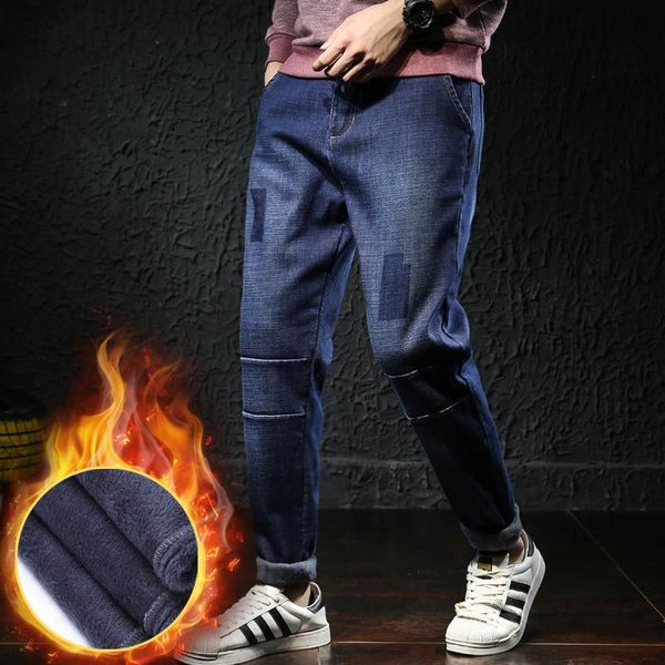 distressed men's jeans 20 straight-leg jeans with velvet loose jeans wholesale men's large size cotton mid-waist european and amer, Blue
distressed men's jeans 20 straight-leg jeans with velvet loose jeans wholesale men's large size cotton mid-waist european and amer, Blue