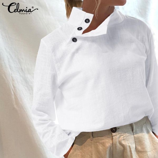 2020 fashion tunic women celmia long sleeve blouses autumn female button cotton linen shirt casual loose blusas femme s-5xl1, White
2020 fashion tunic women celmia long sleeve blouses autumn female button cotton linen shirt casual loose blusas femme s-5xl1, White