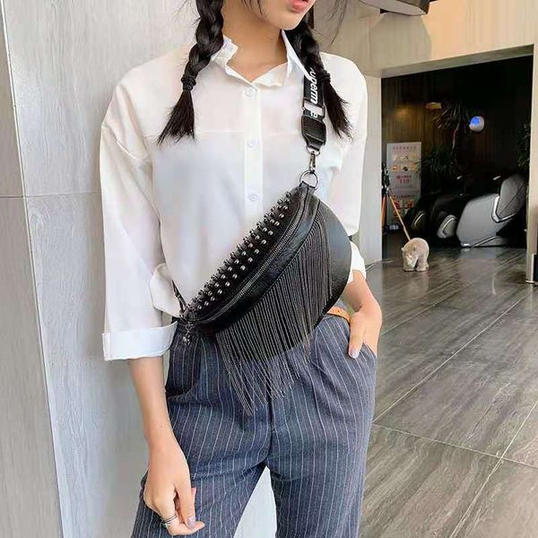 women punk rivet waist bags tassel cool pu leather chest belt bags crossbody shoulder wallet
women punk rivet waist bags tassel cool pu leather chest belt bags crossbody shoulder wallet