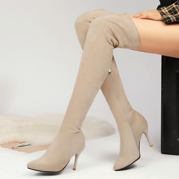 fashion thigh high boots autumn 2020 elastic slim long boots women shoes high heels flock over the knee ladies large size1, Black
fashion thigh high boots autumn 2020 elastic slim long boots women shoes high heels flock over the knee ladies large size1, Black