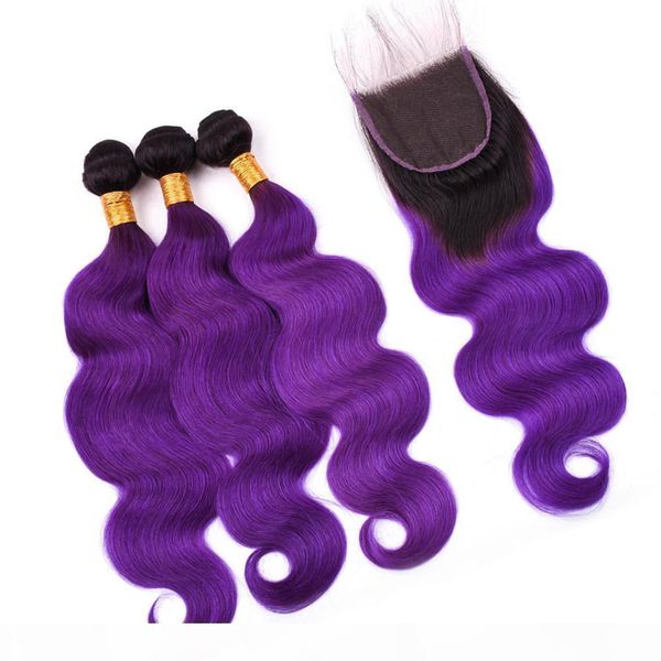 purple ombre body wave peruvian human hair 3bundles with closure 4pcs lot #1b purple ombre human hair wefts with 4x4 lace front closure, Black;brown
purple ombre body wave peruvian human hair 3bundles with closure 4pcs lot #1b purple ombre human hair wefts with 4x4 lace front closure, Black;brown
