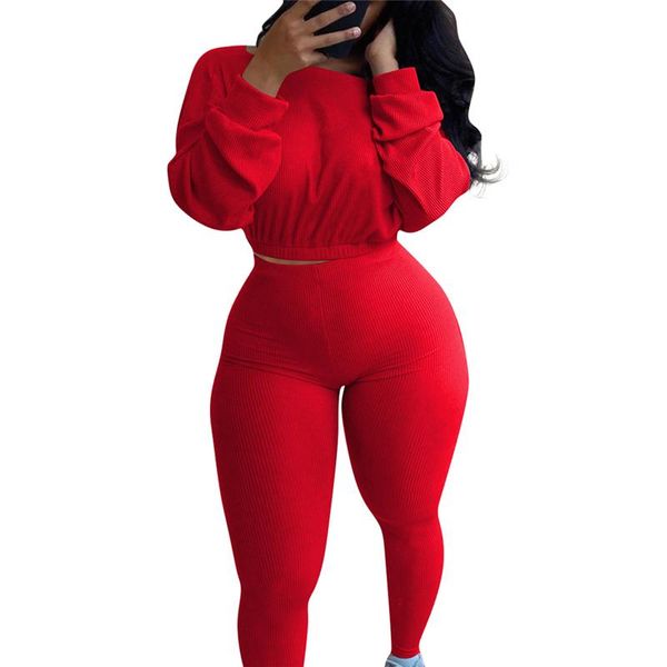 women's tracksuits 2 pcs women set solid color long sleeve elastic ribbed crop tight-fitting pant outfit tracksuit womens clothing sets, Gray
women's tracksuits 2 pcs women set solid color long sleeve elastic ribbed crop tight-fitting pant outfit tracksuit womens clothing sets, Gray