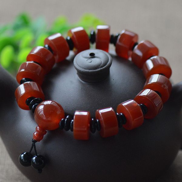designer new men's bracelet brazil red agate chalcedony bracelet men and women high-end jewelry female bracelet female jewelry, Black 
designer new men's bracelet brazil red agate chalcedony bracelet men and women high-end jewelry female bracelet female jewelry, Black