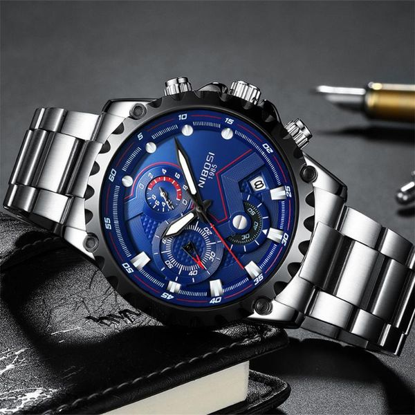 men wristwathc masculino nibosi fashion quartz male steel full waterproof men relogio clock watches lrsfg, Slivery;brown
men wristwathc masculino nibosi fashion quartz male steel full waterproof men relogio clock watches lrsfg, Slivery;brown