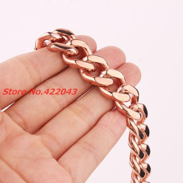 new arrival 7-11" fashion curb cuban bangle 15mm rose gold 316l stainless steel cowboy chain bracelet jewelry for mens womens, Black
new arrival 7-11" fashion curb cuban bangle 15mm rose gold 316l stainless steel cowboy chain bracelet jewelry for mens womens, Black