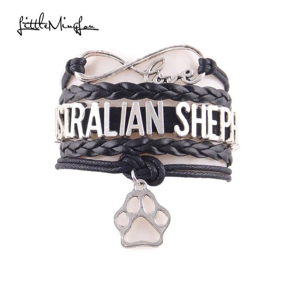 charm bracelets little minglou infinity love australian shepherd bracelet dog leather wrap & bangles for women jewelry, Golden;silver
charm bracelets little minglou infinity love australian shepherd bracelet dog leather wrap & bangles for women jewelry, Golden;silver