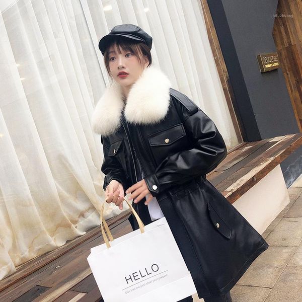 winter genuine leather duck down jacket women natural fur collar 100% real sheepskin coat female warm montone jackets 165581, Black
winter genuine leather duck down jacket women natural fur collar 100% real sheepskin coat female warm montone jackets 165581, Black