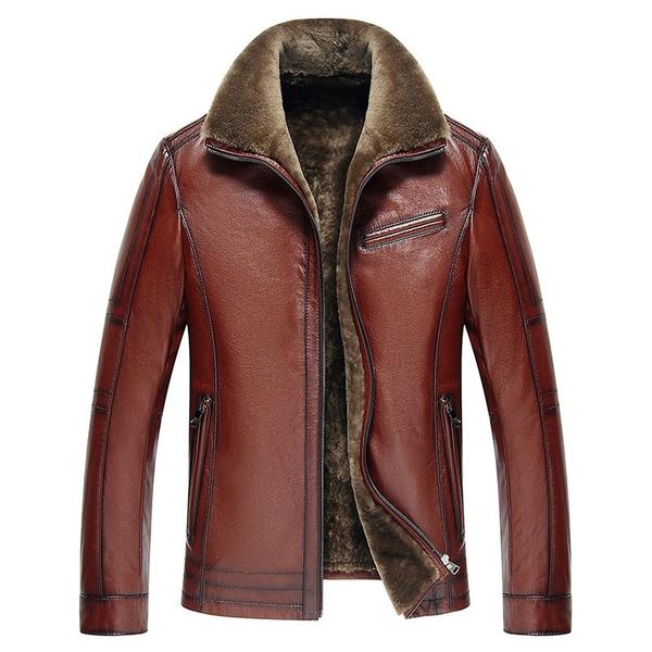 men's leather & faux genuine jacket real cow plus size cowhide jackets for men natural lamb fur coat l178101 kj841, Black
men's leather & faux genuine jacket real cow plus size cowhide jackets for men natural lamb fur coat l178101 kj841, Black