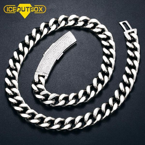 chains iceoutbox 11mm est cuban link necklaces long box clasp micro pave iced out luxury bling chain men's hip hop rock jewelry gift, Silver
chains iceoutbox 11mm est cuban link necklaces long box clasp micro pave iced out luxury bling chain men's hip hop rock jewelry gift, Silver
