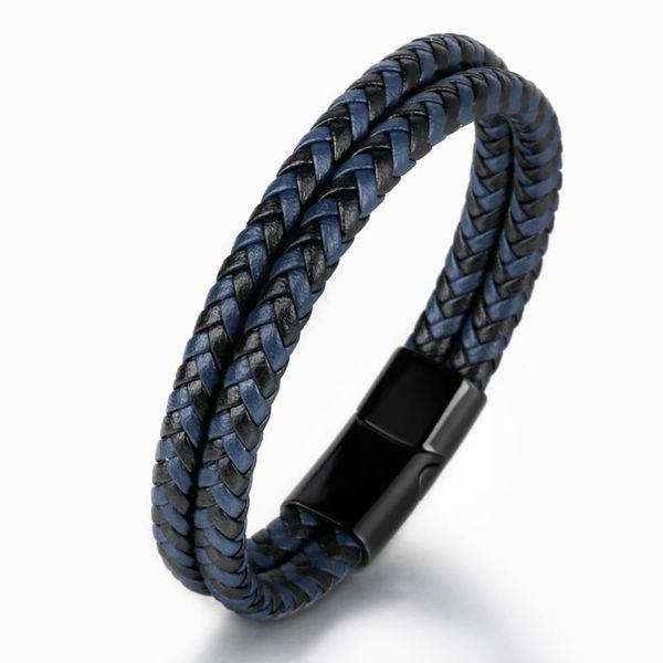 charm bracelets bracelet for men double blue black braided leather stainless steel birthday gift punk style cool boy wristband, Golden;silver
charm bracelets bracelet for men double blue black braided leather stainless steel birthday gift punk style cool boy wristband, Golden;silver