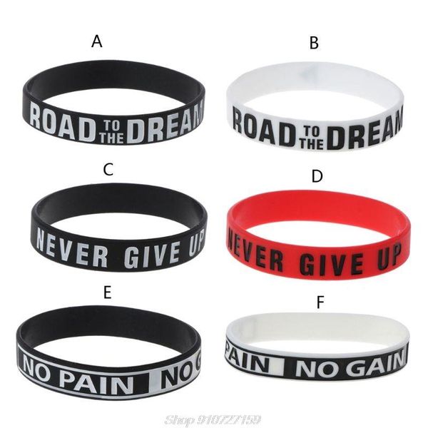 charm bracelets road to the dream never give up motivational silicone rubber band elastic inspirational gift n07 20 dropship, Golden;silver
charm bracelets road to the dream never give up motivational silicone rubber band elastic inspirational gift n07 20 dropship, Golden;silver