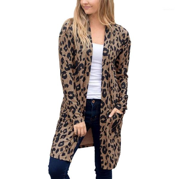 2020 new vetement femme women long sleeve leopard print pocket fashion coat blouse shirt cardigan jaqueta feminina clothes1, Black;brown
2020 new vetement femme women long sleeve leopard print pocket fashion coat blouse shirt cardigan jaqueta feminina clothes1, Black;brown