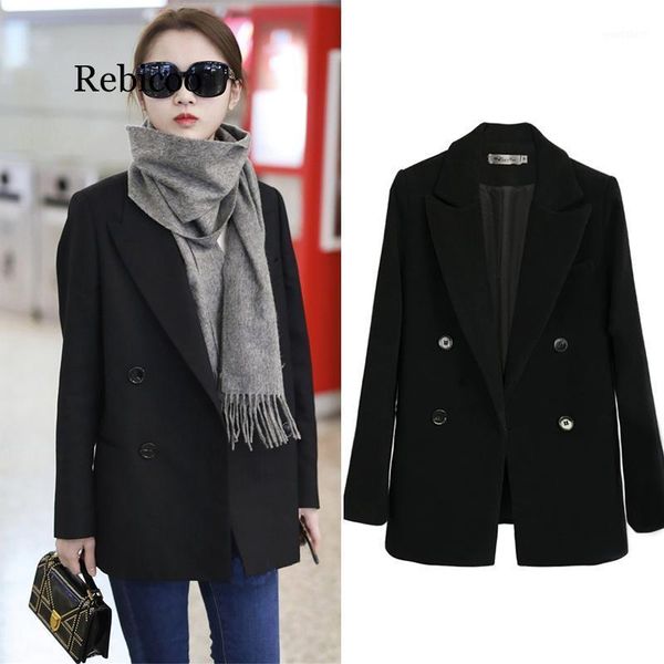 women's black woolen small suit jacket female short paragraph chic casual hepburn wind thickening woolen suit autumn and winter1, White;black
women's black woolen small suit jacket female short paragraph chic casual hepburn wind thickening woolen suit autumn and winter1, White;black
