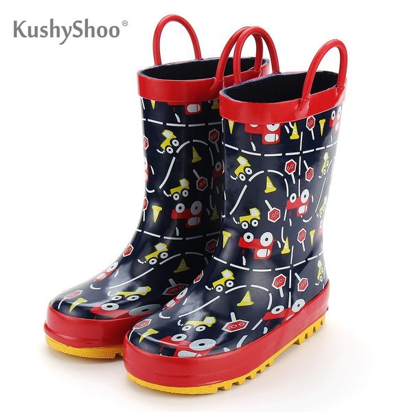 kushyshoo rain boots kids waterproof children' rubber boots with handles children' rubber boots boys toddler rainboots q1216, Black;grey
kushyshoo rain boots kids waterproof children' rubber boots with handles children' rubber boots boys toddler rainboots q1216, Black;grey