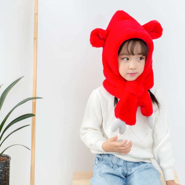 new children's scarv hats one piece two set plush boys girls princs cartoon ear protection baby's neck in autumn and winter fxu7, Red;brown
new children's scarv hats one piece two set plush boys girls princs cartoon ear protection baby's neck in autumn and winter fxu7, Red;brown