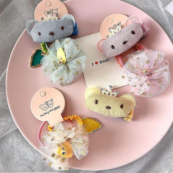 hair accessories 2021 children's clip cartoon plaid bear net yarn love rubber band three-piece accessories1, Slivery;white
hair accessories 2021 children's clip cartoon plaid bear net yarn love rubber band three-piece accessories1, Slivery;white