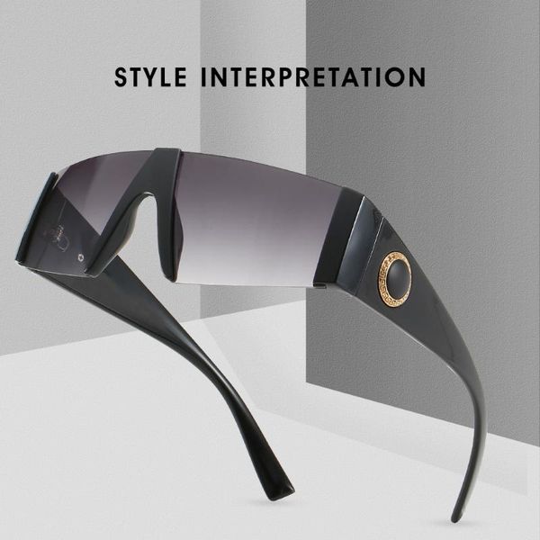 sunglasses designer lady oversized transparent rimless women vintage flat shield sun glasses for female uv400, White;black
sunglasses designer lady oversized transparent rimless women vintage flat shield sun glasses for female uv400, White;black