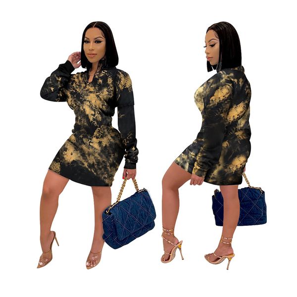 d8069 2021 european and american women's style tie-dye printed zipper imitation cotton stretch fabric dress, Black;gray
d8069 2021 european and american women's style tie-dye printed zipper imitation cotton stretch fabric dress, Black;gray
