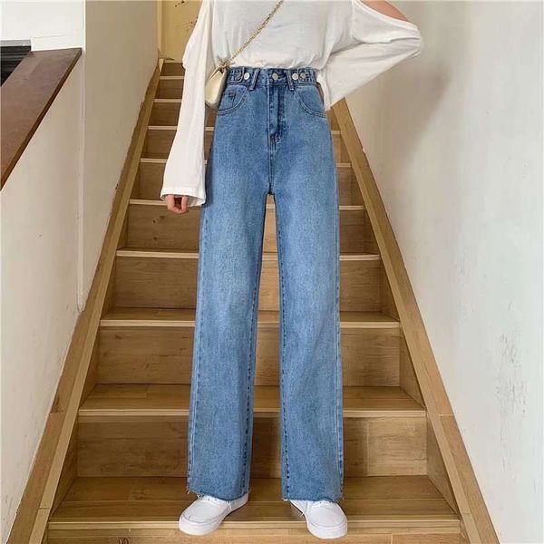 spring and autumn 2020 blue big size daddy jeans for women fat mm loose korean straight tube high waist drape feeling wide leg pants
spring and autumn 2020 blue big size daddy jeans for women fat mm loose korean straight tube high waist drape feeling wide leg pants