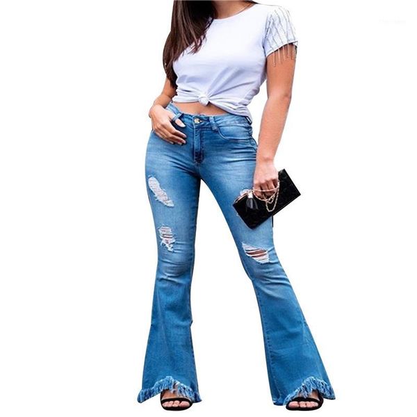women's jeans fashion ripped for women high waist streetwear flare pants denim full length lady loose pants1, Blue
women's jeans fashion ripped for women high waist streetwear flare pants denim full length lady loose pants1, Blue