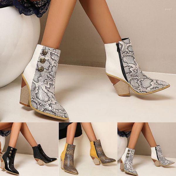 boots women shoes for autumn and winter women's fashion leather zipper block color heel point toe booties femmes sandales1, Black
boots women shoes for autumn and winter women's fashion leather zipper block color heel point toe booties femmes sandales1, Black