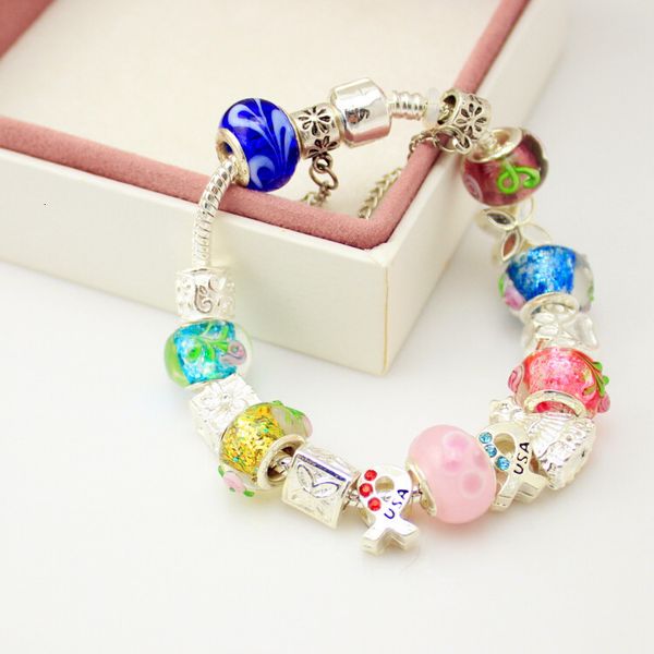 day gifts colorful glass beads bracelet silver valentine's 925 plated charms fits pandora european murano style jewelry
day gifts colorful glass beads bracelet silver valentine's 925 plated charms fits pandora european murano style jewelry