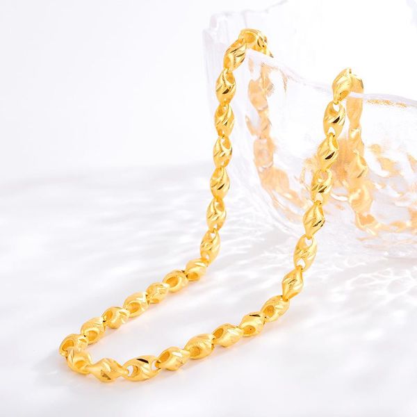 simple male 14k gold necklace solid grain sand chain fine jewelry clavicle necklaces for men women boyfriend birthday gifts man, Silver
simple male 14k gold necklace solid grain sand chain fine jewelry clavicle necklaces for men women boyfriend birthday gifts man, Silver
