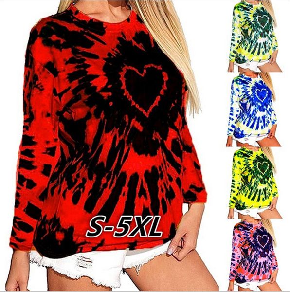 women sweater pullover designer love tie-dye print long sleeve t-shirt hoodies hooded valentine's day plus size clothing e120504, White
women sweater pullover designer love tie-dye print long sleeve t-shirt hoodies hooded valentine's day plus size clothing e120504, White
