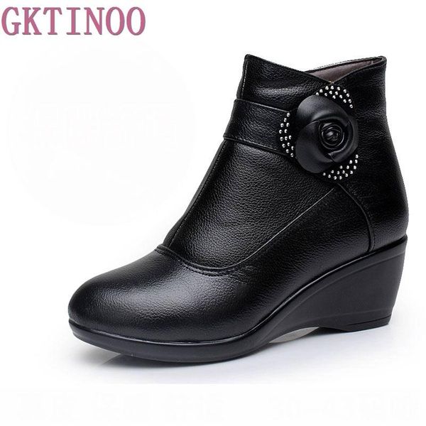 boots 2021 women genuine leather winter warm plush autumn wedge shoes woman ankle size 34-43, Black
boots 2021 women genuine leather winter warm plush autumn wedge shoes woman ankle size 34-43, Black