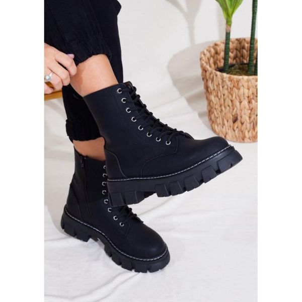 boots black color pu nubuck leather lace-up season 2021 winter autmn fashion comfortable stylish female women lady
boots black color pu nubuck leather lace-up season 2021 winter autmn fashion comfortable stylish female women lady