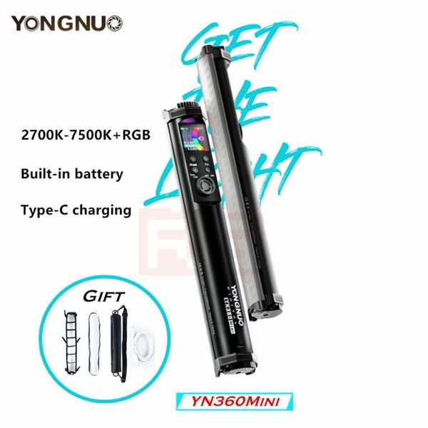 yongnuo yn360mini handheld stick led video light lamp bi-color 2700k-7500k rgb fill lighting for makeup shooting vlog tiktok ins
yongnuo yn360mini handheld stick led video light lamp bi-color 2700k-7500k rgb fill lighting for makeup shooting vlog tiktok ins
