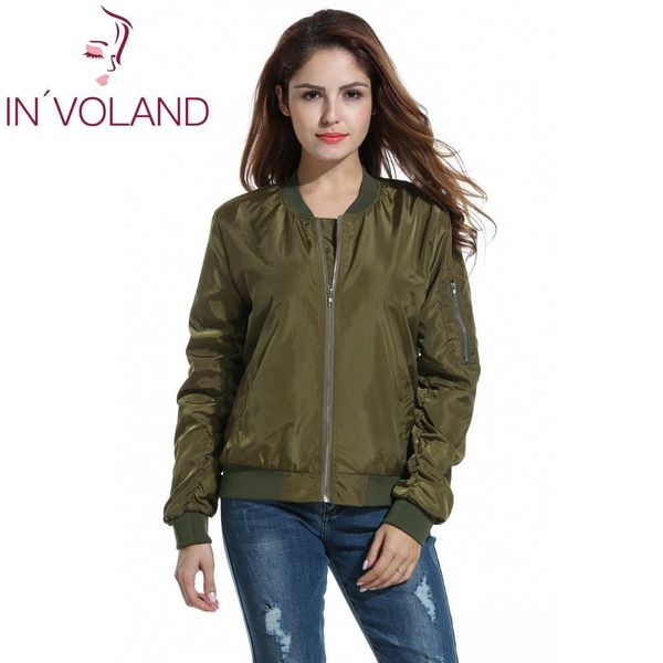 short bomber up solid casual 172cm stand 90cm zip casual jacket 90cm collar height women waist hip 63cm slim bust sport, Black;brown
short bomber up solid casual 172cm stand 90cm zip casual jacket 90cm collar height women waist hip 63cm slim bust sport, Black;brown