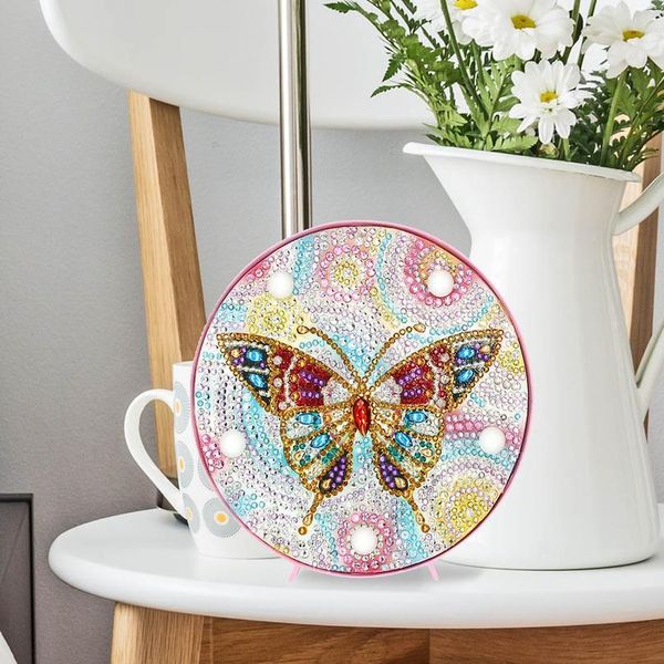 diy diamond painting led lamp full diamond cartoon butterfly lamp home decor diamond embroidery mosaic ho jllysl