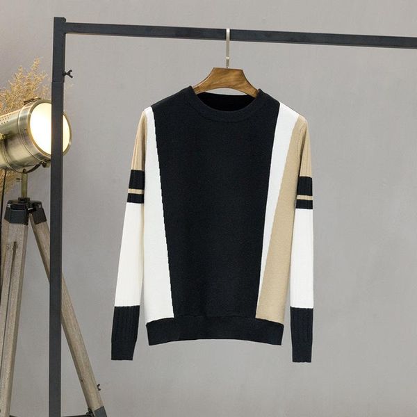 women's sweaters 2021 autumn winter sweater women contrast color pullover jumper long sleeve o-neck knitted outwear pull femme oversiz, White;black
women's sweaters 2021 autumn winter sweater women contrast color pullover jumper long sleeve o-neck knitted outwear pull femme oversiz, White;black