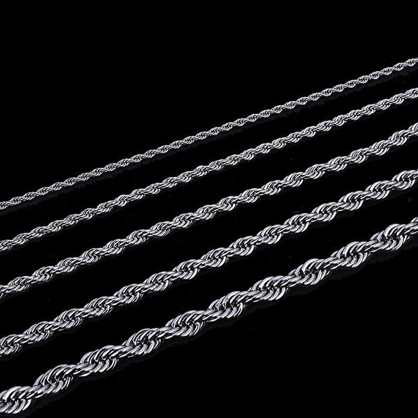 chains hip hop width 2mm 3mm rope chain necklace twisted gold silver color 316l stainless steel necklaces for women men jewelry
chains hip hop width 2mm 3mm rope chain necklace twisted gold silver color 316l stainless steel necklaces for women men jewelry