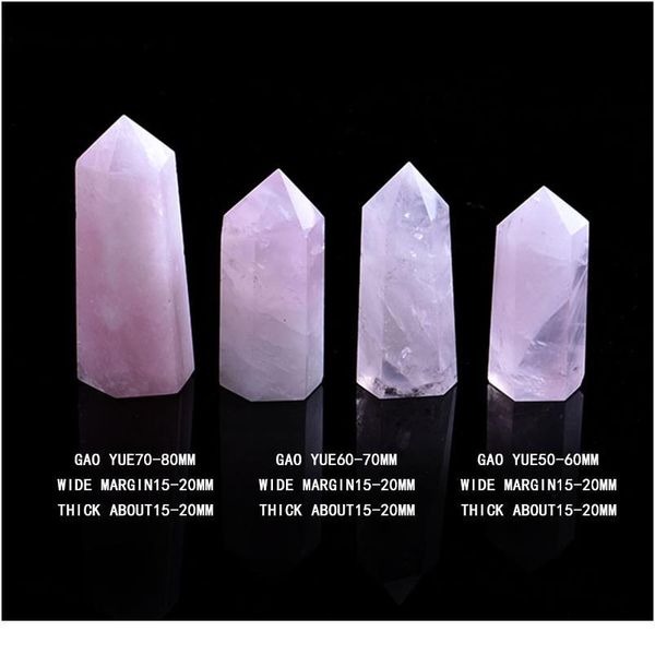 1pc natural rose quartz crystal point mineral ornament magic repair stick family home decoration study decoration qyluen, Black
1pc natural rose quartz crystal point mineral ornament magic repair stick family home decoration study decoration qyluen, Black